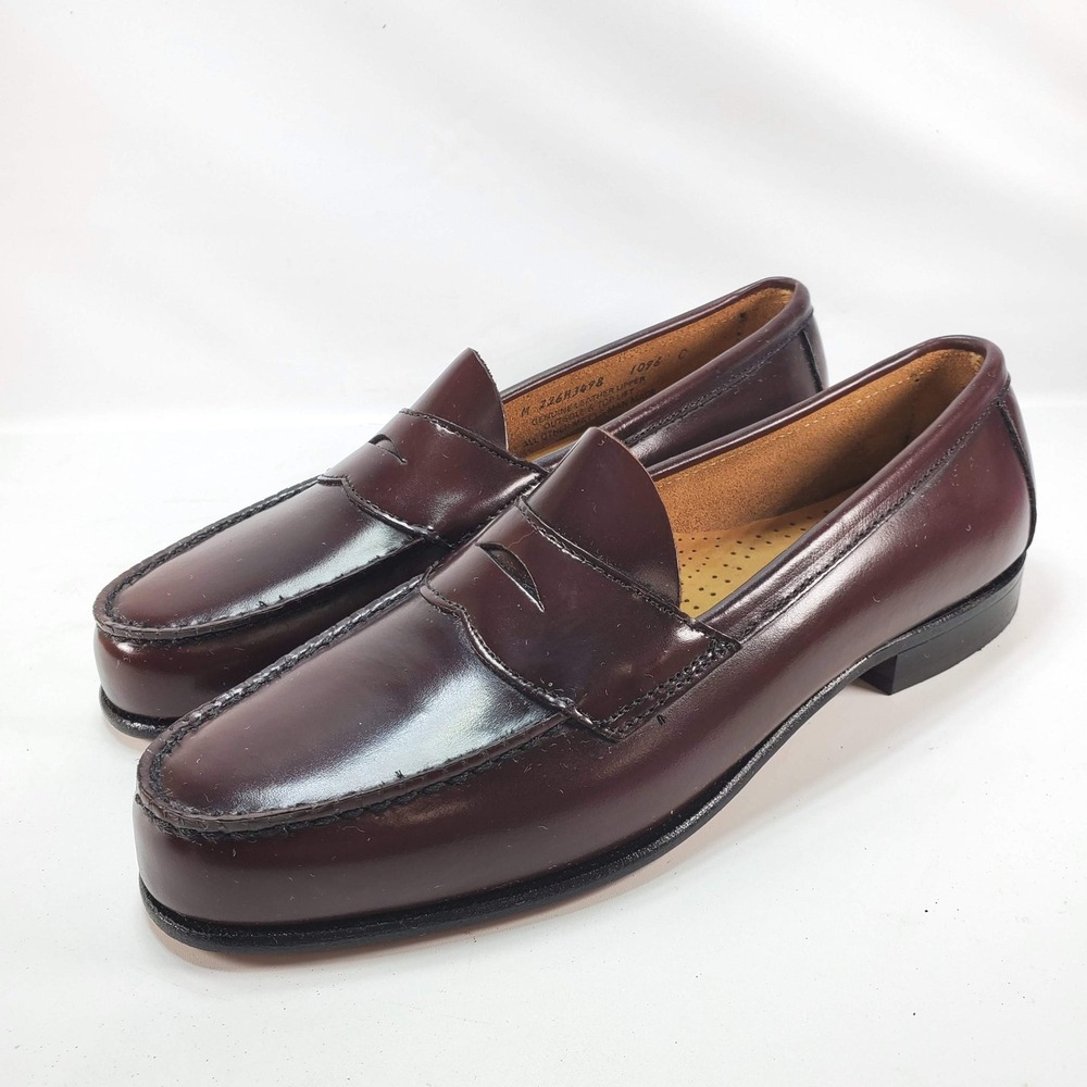 G.H. Bass Penny Loafer Mens 10 Burgundy Leather Weejuns Slip On Dress Shoes
